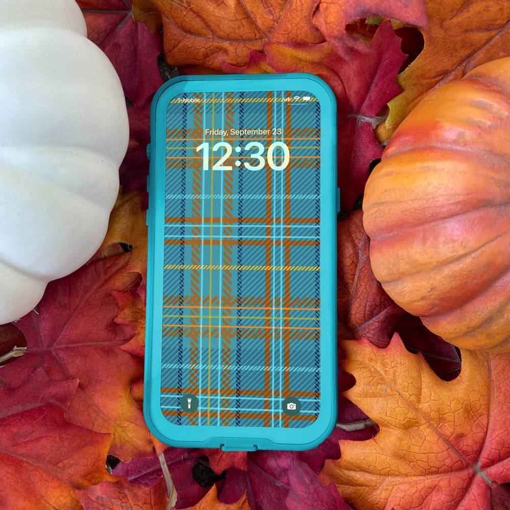 Free Fall Plaid Phone Wallpaper | Download Here | Clementine Creative Agency